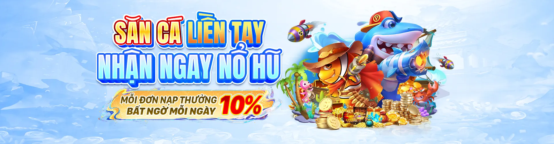 Hình ảnh chính trò chơi Bắn Cá tại Sodo666 với các sinh vật biển rực rỡ và hiệu ứng khuyến mãi
